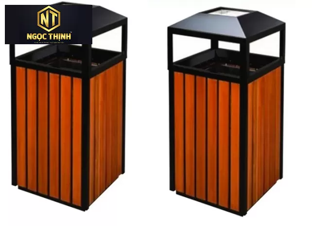 THÙNG RÁC ĐÔI CHẤT LIỆU GỖ CÔNG NGHIỆP GIÁ RẺ LONG THÀNH